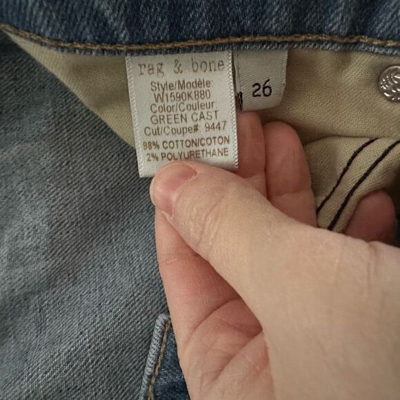 Rag & Bone Women’s Green Cast Dre Boyfriend Jeans - Picture 6 of 7